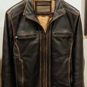Marc New York Men's Heavy Leather Jacket (XL)